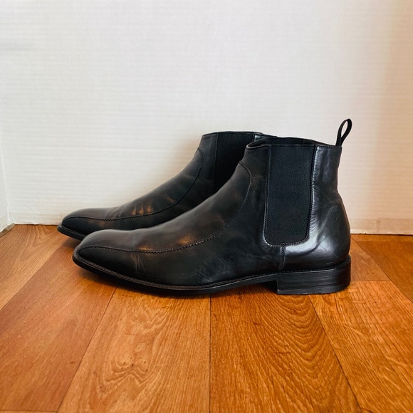 Too Boot NY., Mens Black Chelsea Boots, 9.